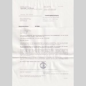 Frei- stellungs- bescheini- gung